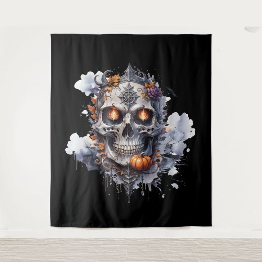 Caveira Flamejante Wandkleed (Voorkant)