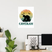Caveman - Caver Speleology Poster (Thuiskantoor)