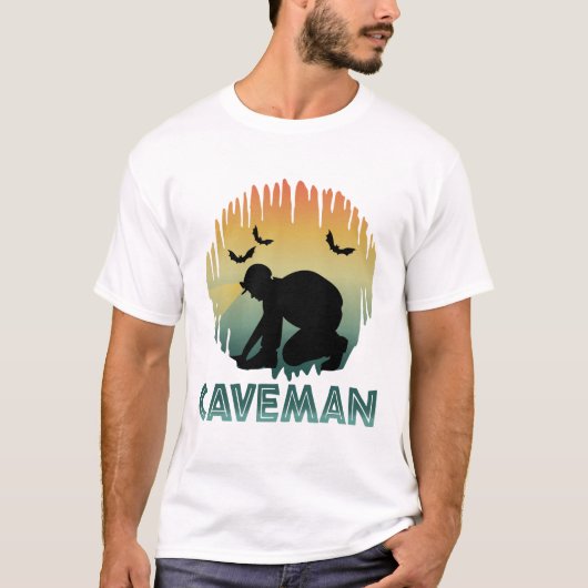 Caveman - Caver Speleology T-shirt (Voorkant)