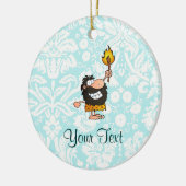 Caveman Cute Keramisch Ornament (Links)