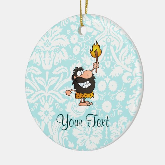 Caveman Cute Keramisch Ornament (Links)