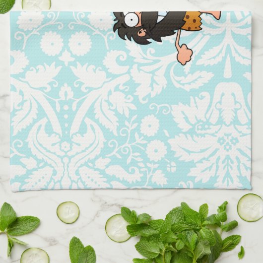 Caveman Cute Theedoek (Gevouwen)