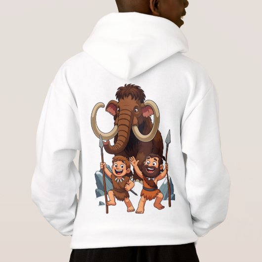 Caveman Dad and Son Mammoth Hunt (Achterkant)