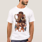 Caveman Dad and Son Mammoth Hunt T-shirt (Voorkant)