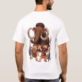 Caveman Dad and Son Mammoth Hunt T-shirt (Achterkant)