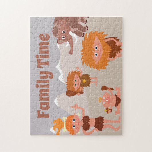 Caveman Family Time Puzzle Legpuzzel (Verticaal)