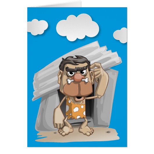 Caveman Fathers Day Kaart (Voorkant)