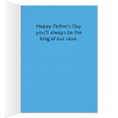 Caveman Fathers Day Kaart (Binnen (Rechts))