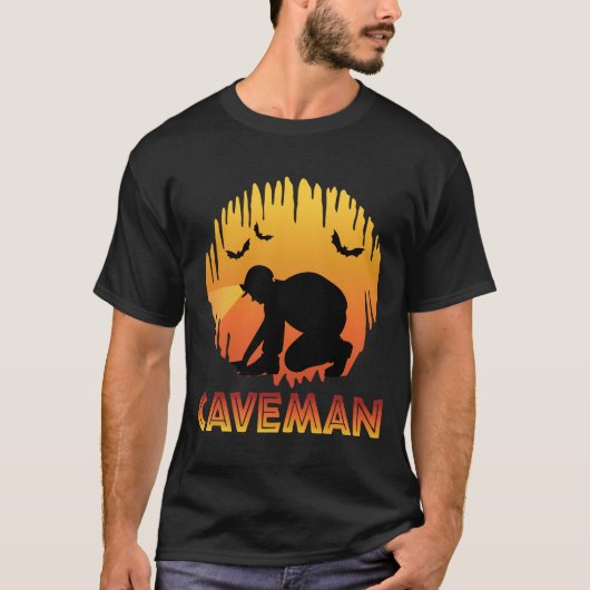 Caveman - Funny Caving Speleology T-shirt (Voorkant)