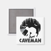 Caveman - Funny Spelunking Magneet (Voorkant / Achterkant)