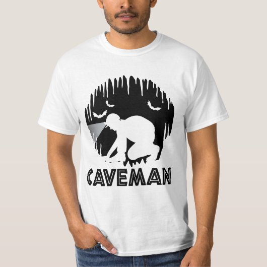 Caveman - Funny Spelunking T-shirt (Voorkant)