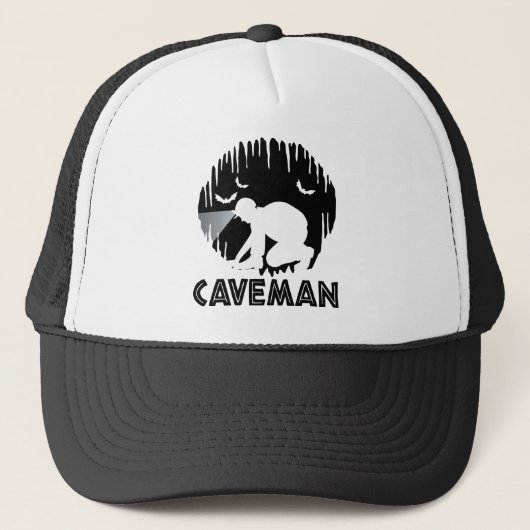 Caveman - Funny Spelunking Trucker Pet (Voorkant)