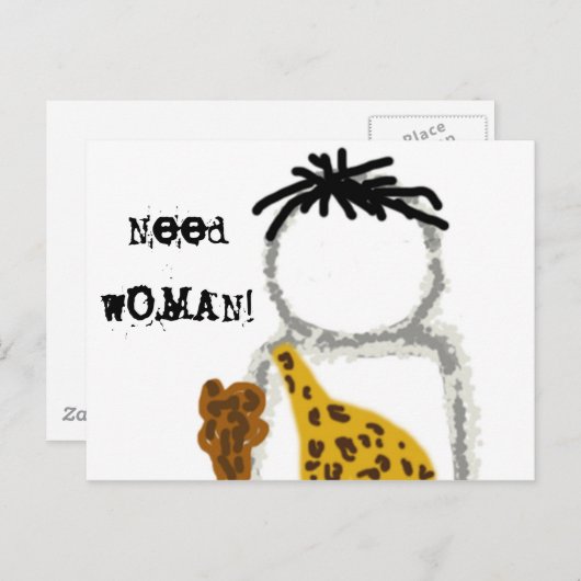 Caveman Ghost Briefkaart (Voorkant / Achterkant)