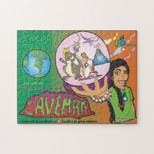 CAVEMAN-Hoesje Legpuzzel (Horizontaal)