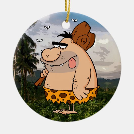 CAVEMAN HOLDING CLUB ORNAMENT (Voorkant)