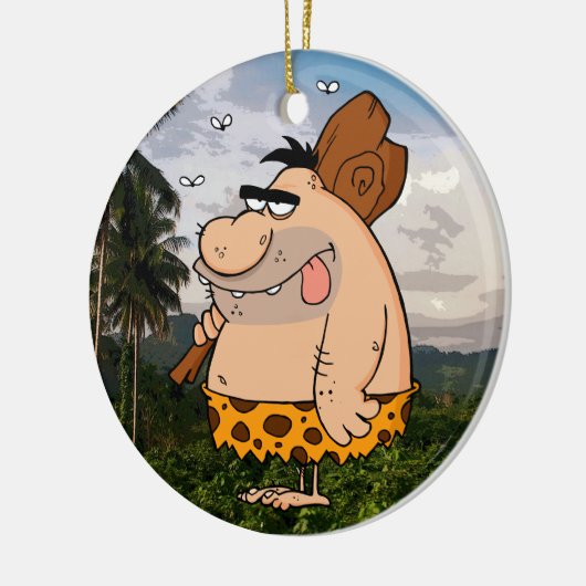 CAVEMAN HOLDING CLUB ORNAMENT (Links)