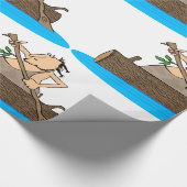 Caveman in een kano cadeaupapier (Hoek)