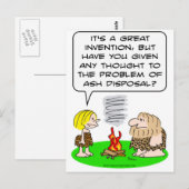 caveman invent brandbestrijding briefkaart (Voorkant / Achterkant)