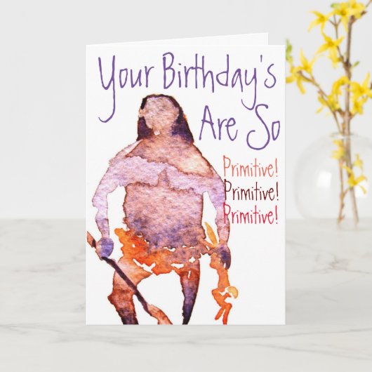 Caveman Kaart (Gele Bloem)