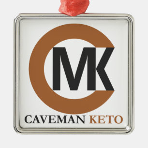 Caveman Keto Kerstversier Metalen Ornament