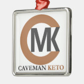 Caveman Keto Kerstversier Metalen Ornament (Links)