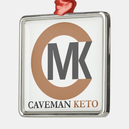 Caveman Keto Kerstversier Metalen Ornament (Links)