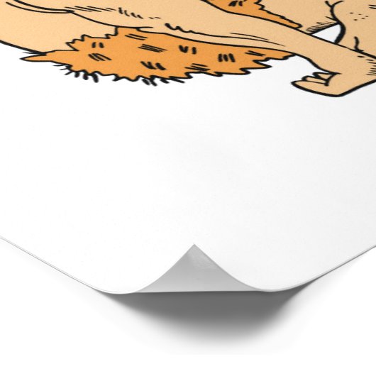 Caveman Mancave Rules Poster (Hoek)