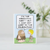 caveman mesolithic paleolithic briefkaart (Staand voorkant)