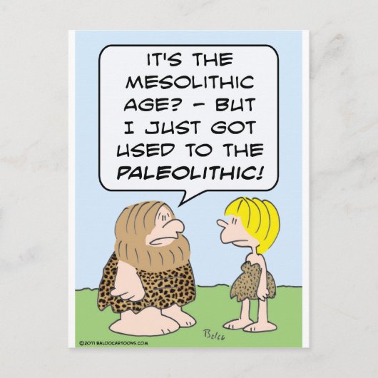 caveman mesolithic paleolithic briefkaart (Voorkant)