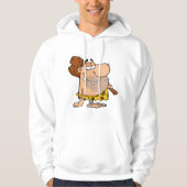 Caveman met Club Mannen Hoodie (Voorkant)
