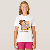 Caveman Met Club Meisjes T-shirt (Voorkant volledig)