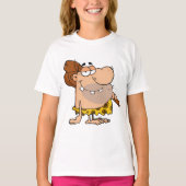 Caveman Met Club Meisjes T-shirt (Voorkant)