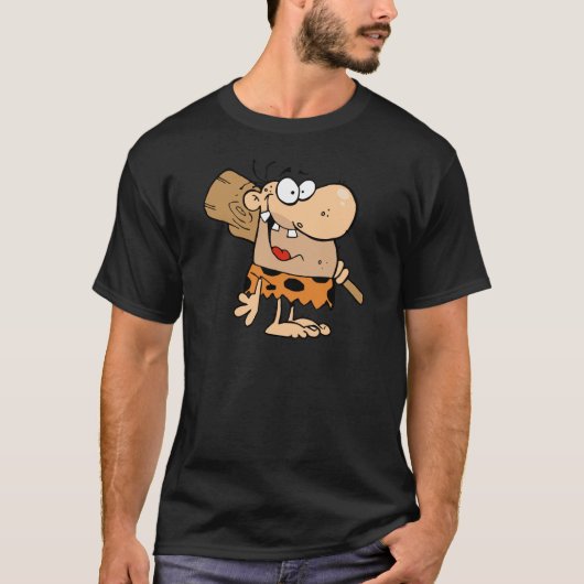 Caveman met club t-shirt (Voorkant)