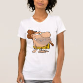 Caveman met Club Vrouwen T-shirt (Voorkant)