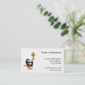 Caveman met Torch BBQ Visitekaartje (Staand voorkant)