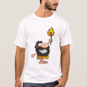 Caveman met Torch T-shirt (Voorkant)