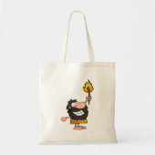 Caveman met Torch Tote Bag (Voorkant)