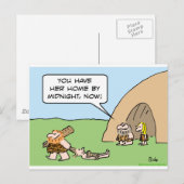 caveman middernacht versleept haaruitdatering briefkaart (Voorkant / Achterkant)