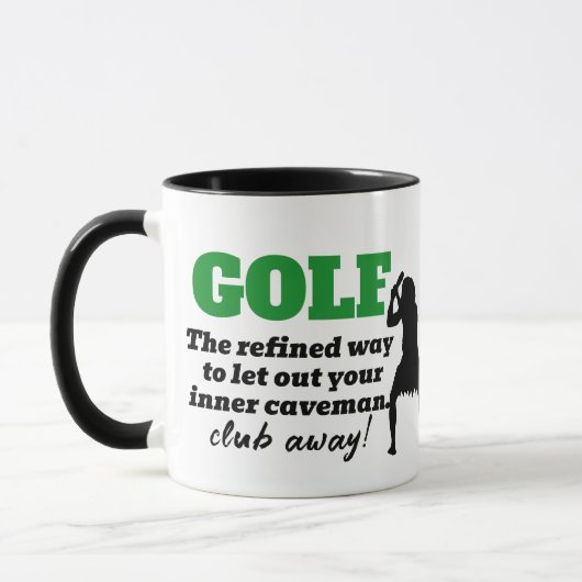 Caveman Pun Golf Mok voor mannen, Perfect Golfer G (Links)