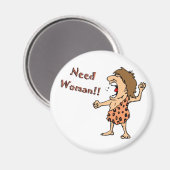 Caveman ronde magneet (Voorkant / Achterkant)