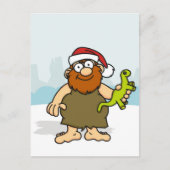 Caveman Santa Briefkaart (Voorkant)