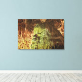 Caveman, stalactieten en flowstone formaties, Groo Canvas Afdruk (Insitu (Houten vloer))