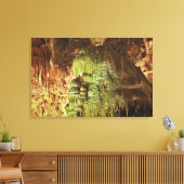 Caveman, stalactieten en flowstone formaties, Groo Canvas Afdruk (Insitu (Woonkamer))
