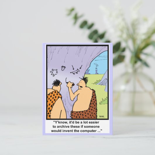 Caveman Style Briefkaart (Staand voorkant)