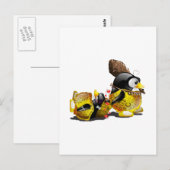 Caveman Tux in Love Briefkaart (Voorkant / Achterkant)