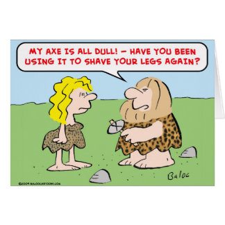 caveman, vrouw, bijl, scheren, benen