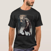 Caveman Warrior with Friendly Lion chasing the sam T-shirt (Voorkant)