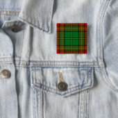 Caven County Irish Tartan Vierkante Button 5,1 Cm (In situ)