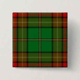 Caven County Irish Tartan Vierkante Button 5,1 Cm