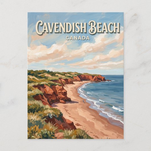 Cavendish Beach Canada Briefkaart (Voorkant)